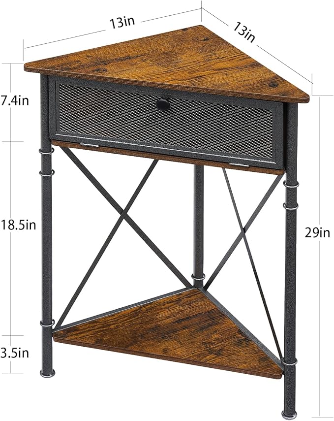VECELO Cabinet/Table, 3-Tier Display Shelves - Image 2