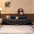 HANDONTIME Dark Grey Short Plush Couch Cover by HANDONTIME