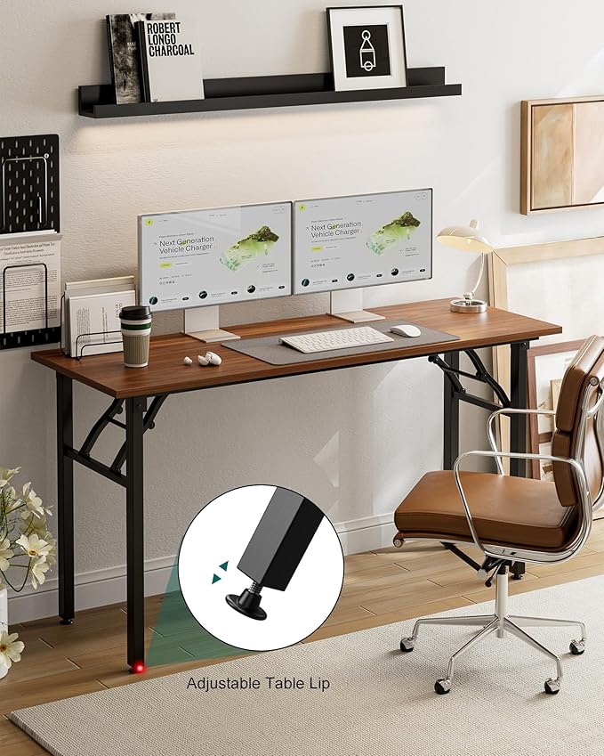 Frylr Small Folding Computer Desk – Portable 55.1 Inch Foldable Laptop Table - Image 7