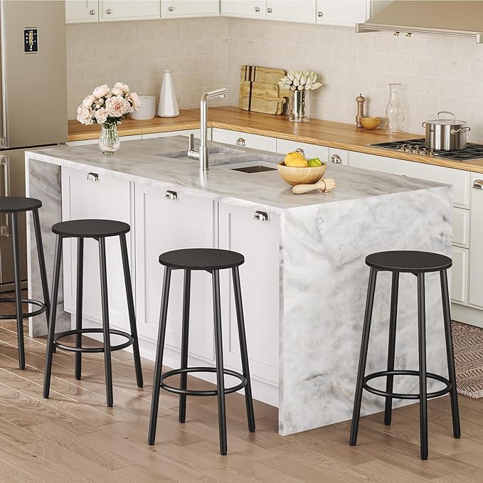 HOOBRO Bar Stool Set, Counter Height Stools - Image 4