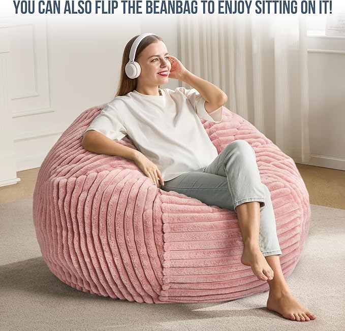 3ft Bean Bag Chairs for Adults Large Beanbag Chair - Image 3