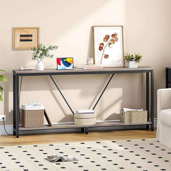 HOOBRO 70.9" Extra Long Sofa Console Table - Image 6