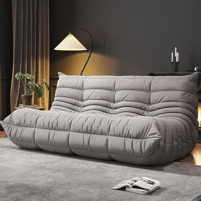 Bean Bag Chairs for Adults, BeanBag Reading Chair Memory Foam Couch 3-Seater by WHGBJA