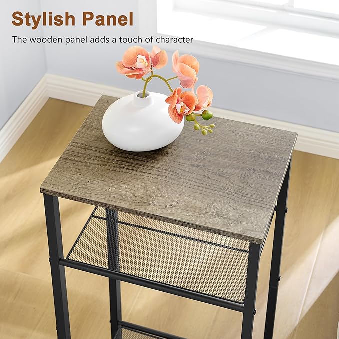 Hoctieon 3 Tier End Table, Telephone Table, Tall Side Table - Image 4