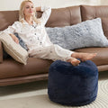 Boho Ottoman Living Room Furniture 20"x15" Round Ottomans Pouf Couch Foot Rest by Unknown