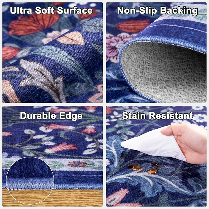 Runner Rug for Entryway: 2x10 Kitchen Rugs Non Slip Washable Ultra-Thin Soft - Image 8