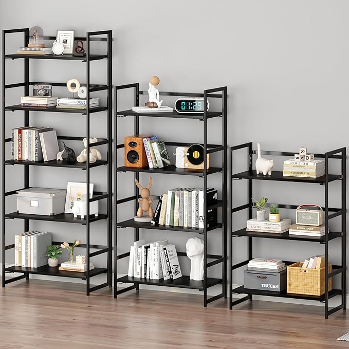 BHG Vintage Multifunctional Folding Bookshelf, No-Assembly Plant Stand Storage - Image 5