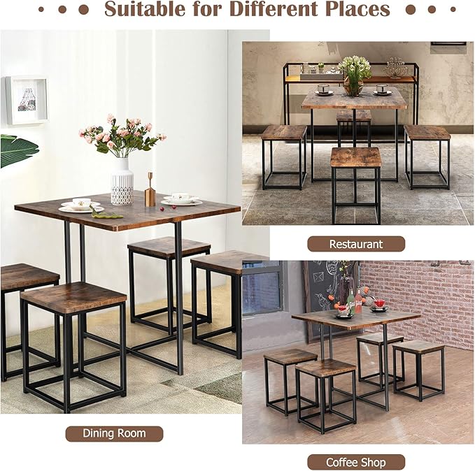 Giantex 5 Piece Dining Table Set, Dining Set - Image 5