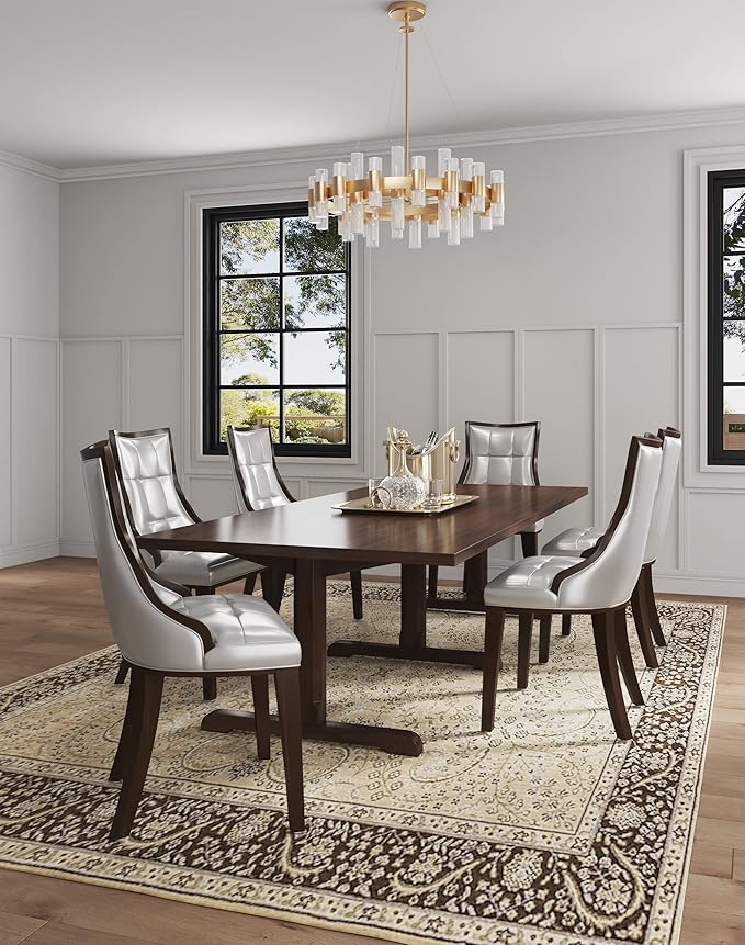 Manhattan Comfort Fifth Avenue Faux Leather Dining Chairs, Parsons Accent - Image 2