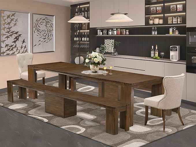 X02SI-208-04 - 5 Pieces Modern Dining Table Set includes an Extendable by LuxebyEastWestFurniture