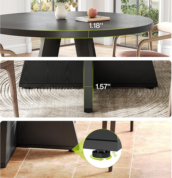 LITTLE TREE Round Dining Table for 4-6, 47 Inches - Image 6