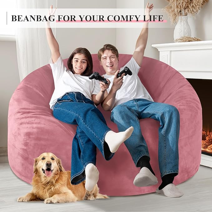 Homguava 5 FT Bean Bag Chair: 5' Bean Bags - Image 4