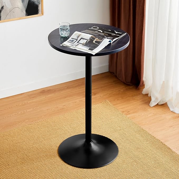 Glitzhome 39.5" H Round Bar Table Pub Table, Wood Top - Image 6