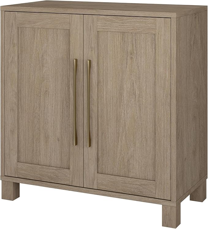 Henn&Hart 28" Wide Rectangular Accent Cabinet in Weathered Gray, - Image 5