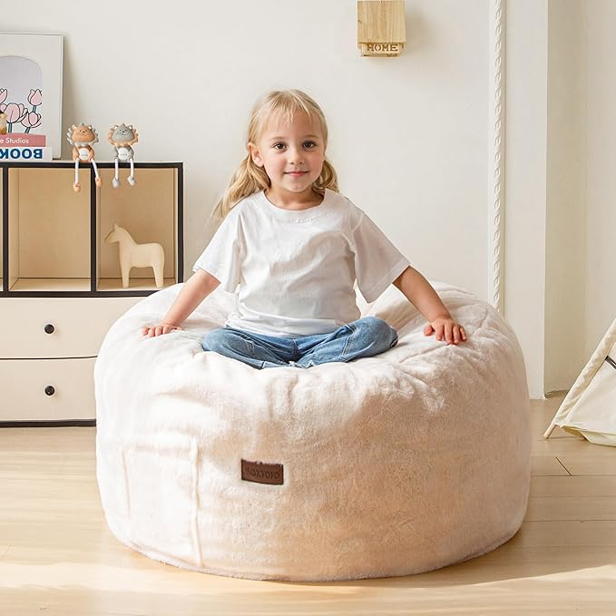 MAXYOYO Kids Bean Bag Chair, Stuffed Faux Fur Bean Bag by MAXYOYO