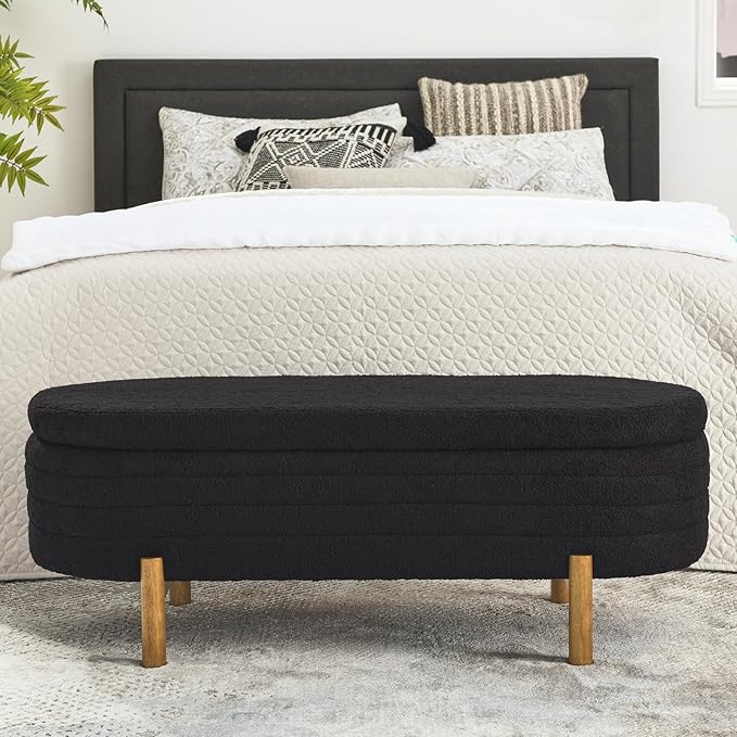 Furniliving 46” Storage Benches, End of Bed Bench - Image 3