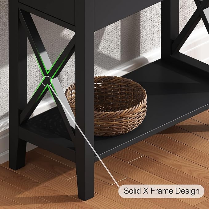 ChooChoo End Table Set of 2, Flip Top Narrow End Table - Image 5