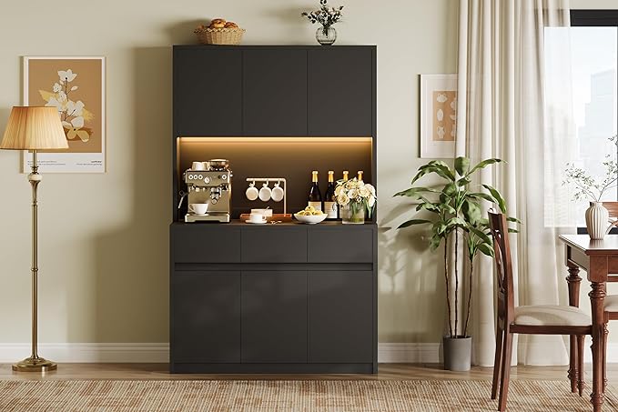 Garvee Kitchen Pantry Storage Cabinet, Tall Storage Cabinet - Image 7