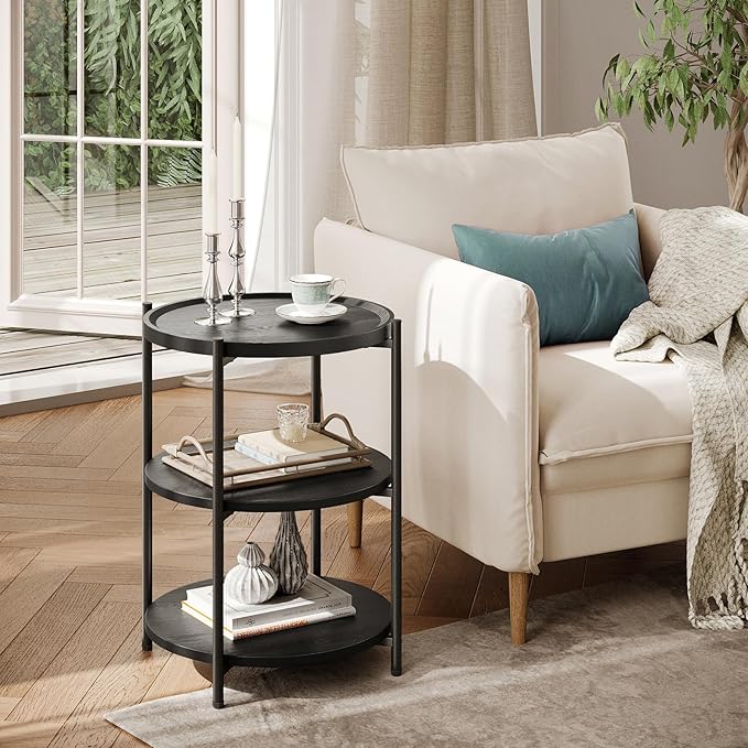 Side Table, 3-Tier Modern End Table - Image 8