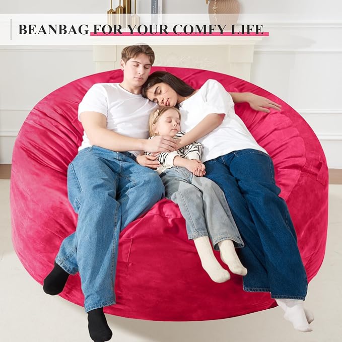 Homguava 6 FT Bean Bag Chair: 6' Bean Bags - Image 3
