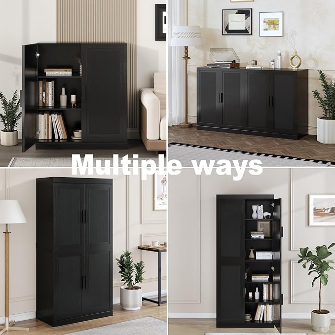 Buffet Cabinet, 2-Doors Sideboard Cabinet - Image 10