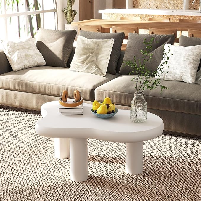 HollyHOME Cloud Coffee Table, Unique Design Accent Table by HollyHOME