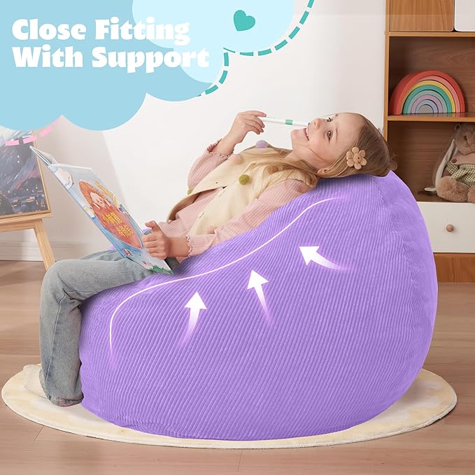 HABUTWAY 2 FT Bean Bag Chair, Giant Bean Bag Chairs, Big Bean Bags - Image 5