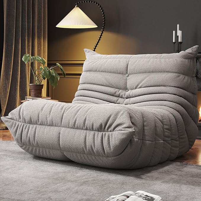 Bean Bag Chairs for Adults, BeanBag Reading Chair Memory Foam Couch, Floor by WHGBJA