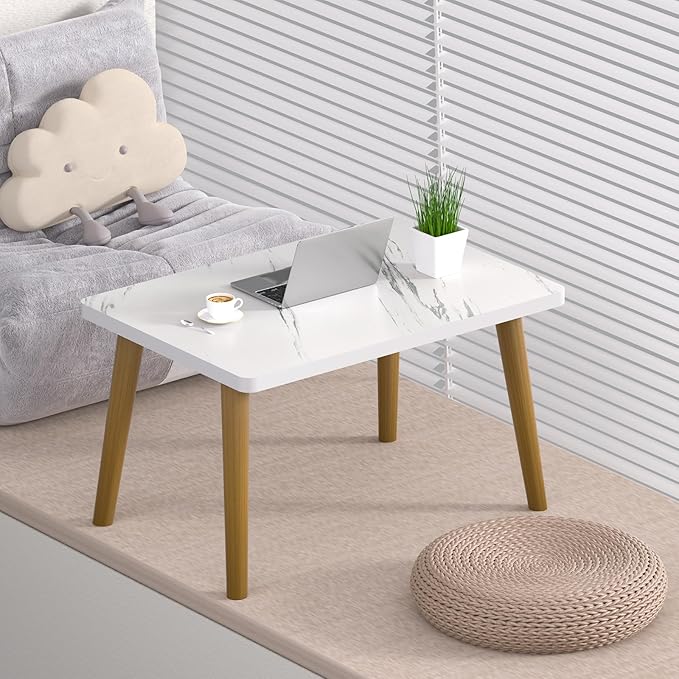 Small Coffee Table for Small Space, Low Table, Floor Table Desk for Sitting on - Image 4