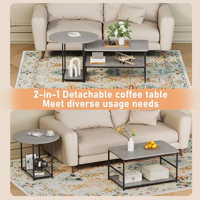 WOHOMO Coffee Table, Modern Style Coffee Tables - Image 3