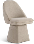 Swivel Dining Chairs Modern Desk Chair Upholstered Linen Fabric Side Chair by Kislot
