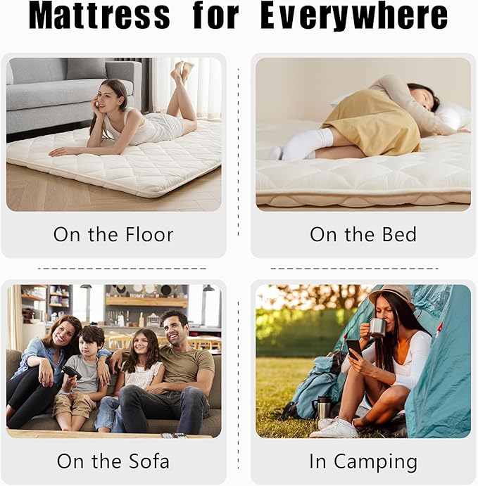 Japanese Floor Futon Mattress, Tatami Mat Sleeping Pad, Shikibuton, Mattress - Image 7