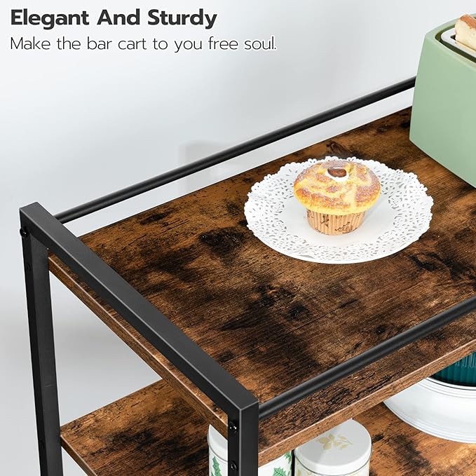 HOOBRO Bar Cart for The Home, Serving Cart - Image 9