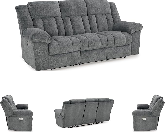 Signature Design by Ashley Tip-Off Modern Wall Hugger Power Reclining Sofa - Image 8
