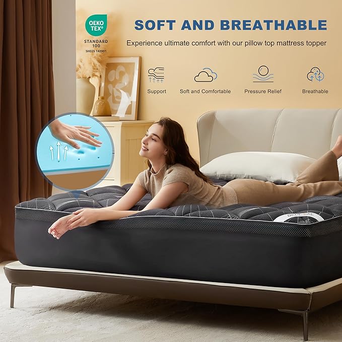 Bedlore 4-Inch Queen Mattress Topper - Image 3