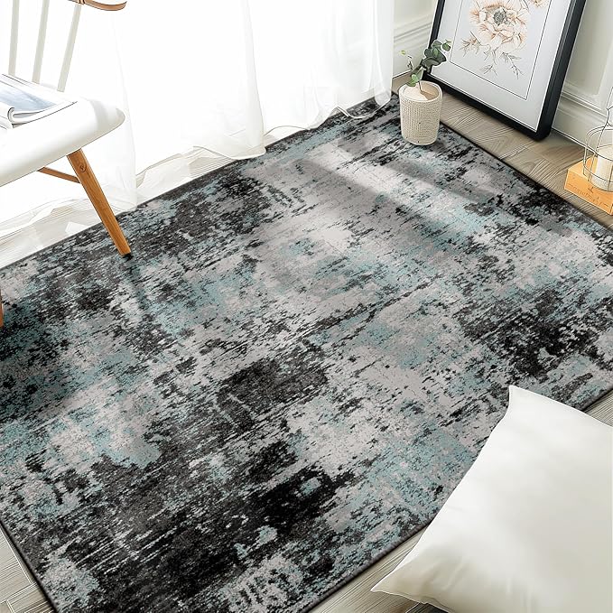 Washable Area Rugs 2'x3' Non-Slip Modern Abstract Soft - Image 7