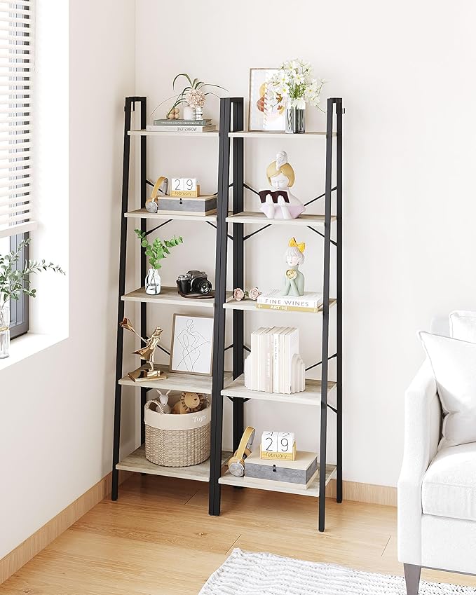 Ladder Shelf, Bookshelf Bookcase, Freestanding Corner Storage Shelve - Image 5