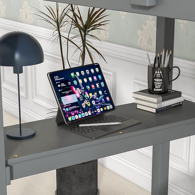 HomSof Twin Loft Bed with Built-in Desk - Image 6
