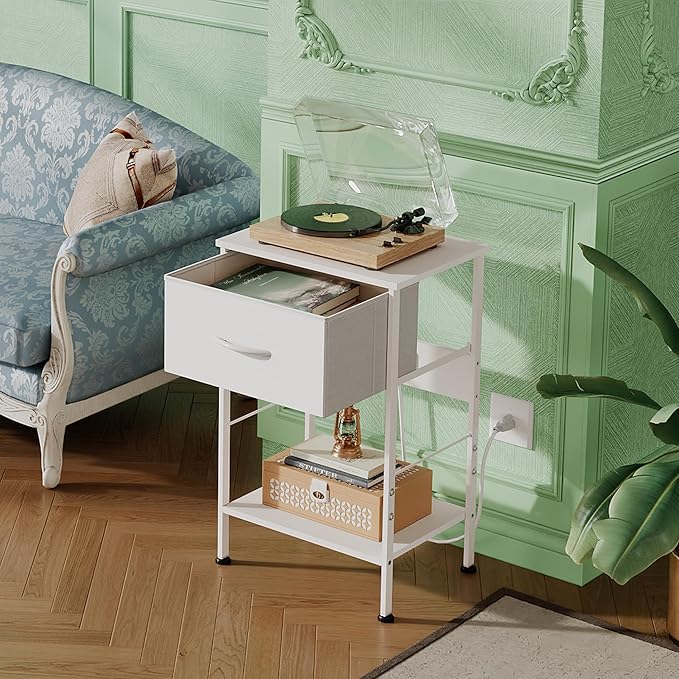 WLIVE Nightstand with Charging Station, Bed Side Table - Image 6