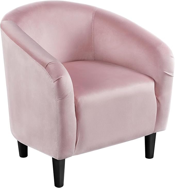 Yaheetech Barrel Chairs, Modern Vanity Chair Soft and Cozy Barrel Chair by Yaheetech
