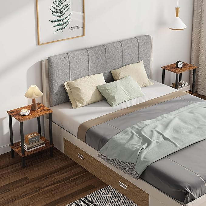 TUTOTAK End Table, Side Table, Nightstand, 2-Tier Storage Shelf, Sofa Table - Image 8