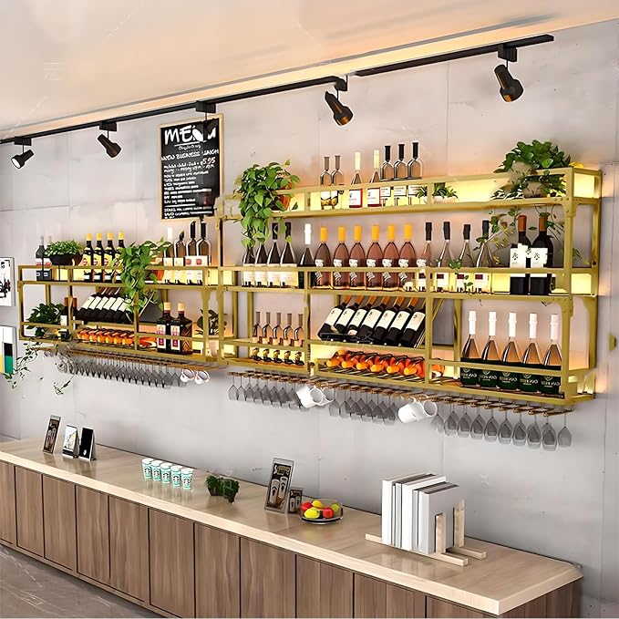 Metal Wall-Mounted Wine Rack - Image 5