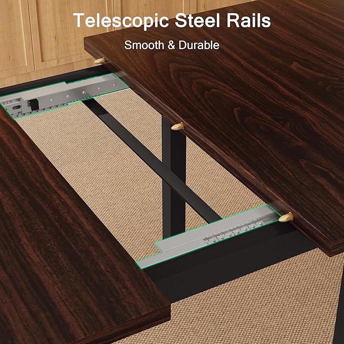 7-Piece Dining Table Set, Mid Century Modern Dinner Table - Image 4