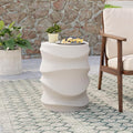 COSIEST Outdoor Side Table, Streamlined Lightweight Accent Table, Decorative by COSIEST