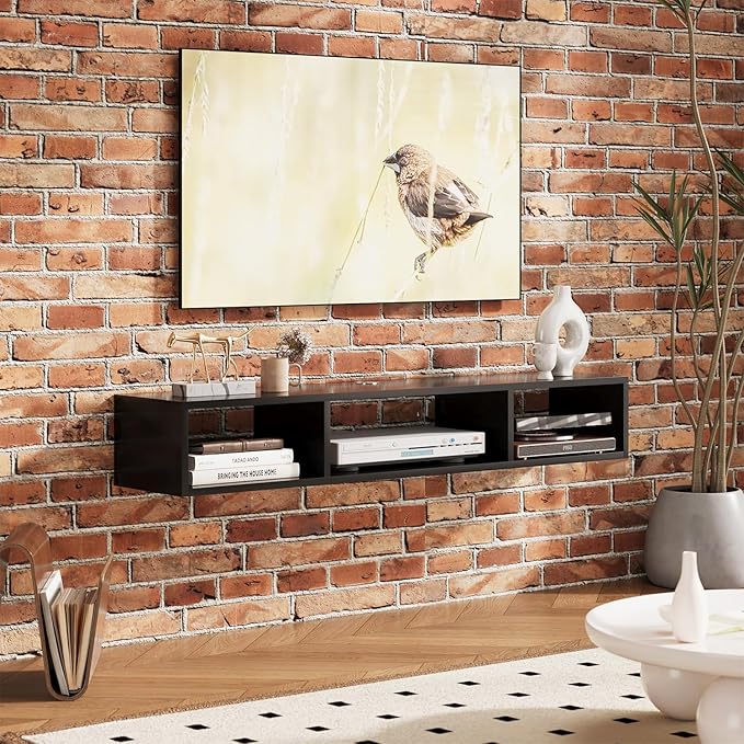 55" Floating TV Stand Modern Floating TV Console Wall Mounted Entertainment - Image 8