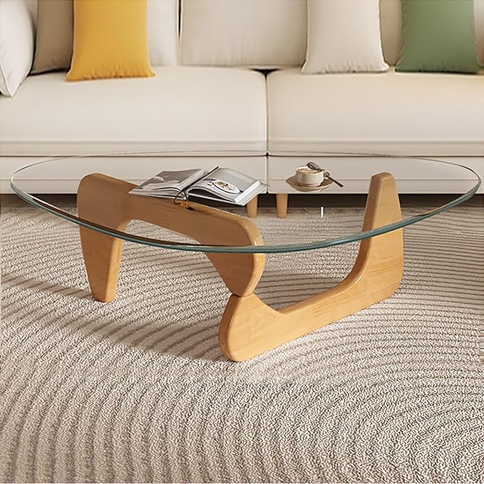 Mid Century Modern Glass Coffee Table, Small Coffee Table by Unknown