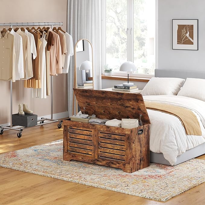 DINZI LVJ Storage Chest, Flip-Top Wooden Toy Box - Image 3