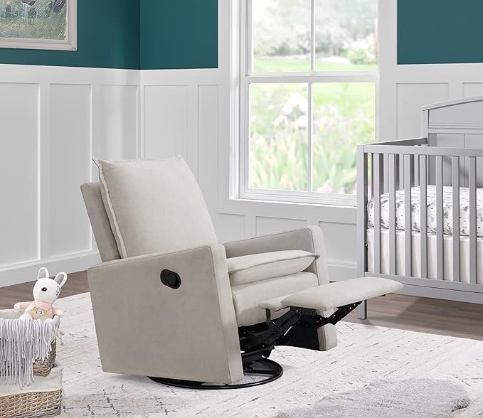 Oxford Baby Uptown Upholstered Swivel Glider & Recliner Nursery Chair - Image 8