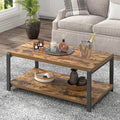 EXCEFUR Modern Coffee Table, Industrial Wood and Metal Center Table, Cocktail by EXCEFUR
