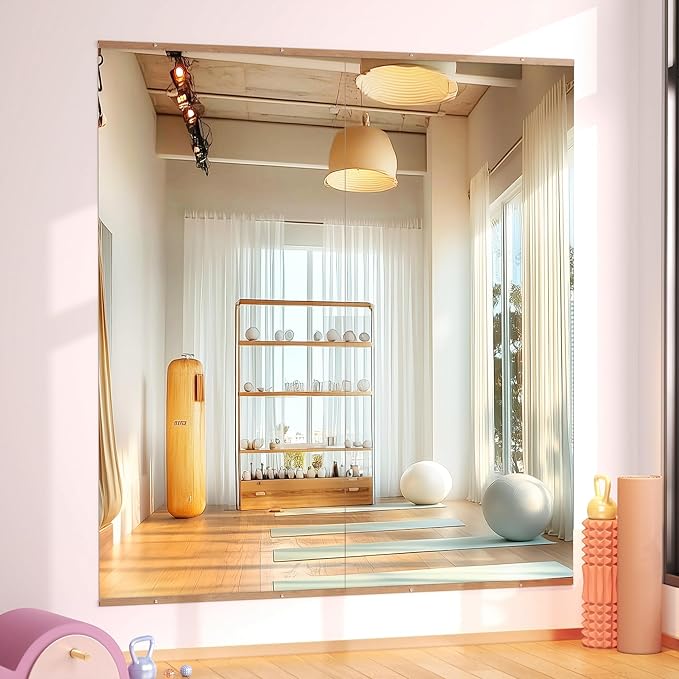 Hasipu 2Pcs 71''x31'' Home Gym Mirror Large Full Length Wall Mounted Full Body by Whatssuitableisthebest